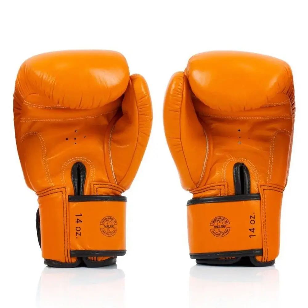 Fairtex BGV19 Orange Deluxe Tight-Fit Muay Thai Gloves 5 Fairtex BGV19 Orange Deluxe Tight-Fit Muay Thai Gloves - Image 3