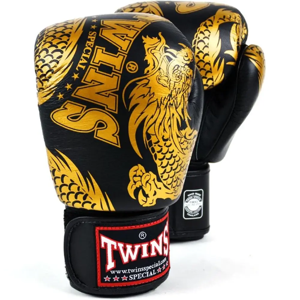 Twins FBGVL3-49 Gold Flying Dragon Muay Thai Gloves 3 Twins FBGVL3-49 Gold Flying Dragon Muay Thai Gloves