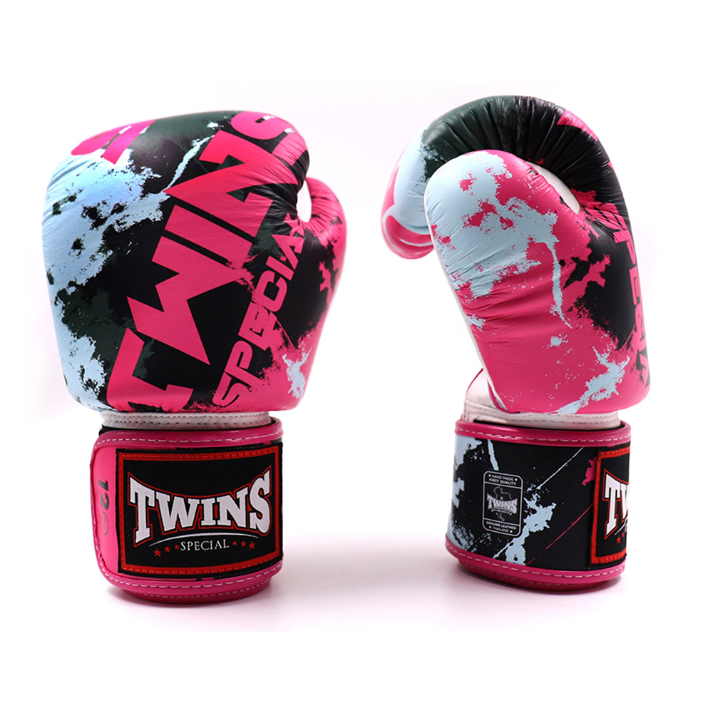 Twins FBGVL3-61 Candy Pink White Muay Thai Boxing Gloves 4 Twins FBGVL3-61 Candy Pink White Muay Thai Boxing Gloves - Image 2