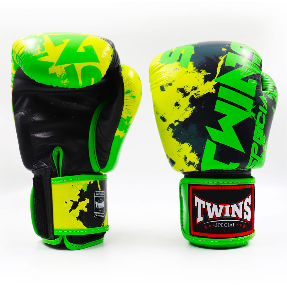 Twins FBGVL3-61 Candy Green Black Muay Thai Boxing Gloves 2 Twins FBGVL3-61 Candy Green Black Muay Thai Boxing Gloves
