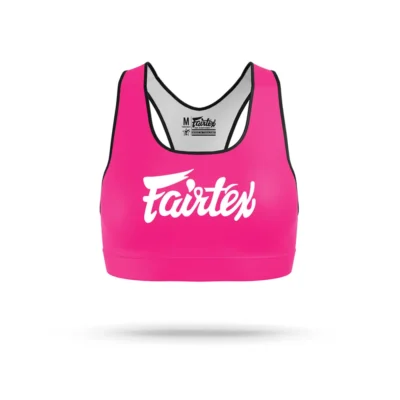 Fairtex SB1 Classic Sports Bra Pink-White