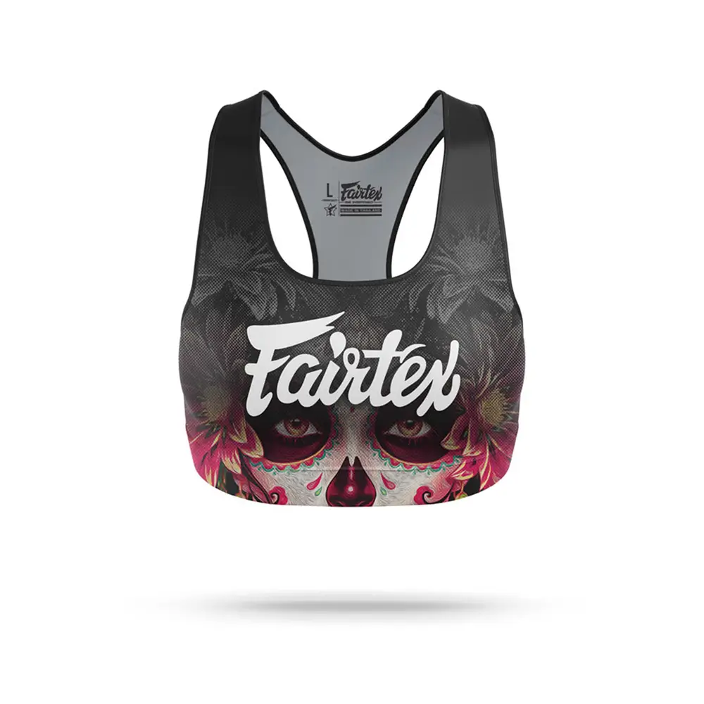 Fairtex Stamp SB10 Sports Bra Black-Pink 3 Fairtex Stamp SB10 Sports Bra Black-Pink