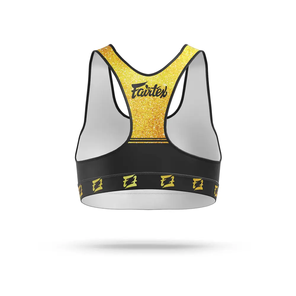Fairtex SB2 Diamond Sports Bra Gold 4 Fairtex SB2 Diamond Sports Bra Gold - Image 2
