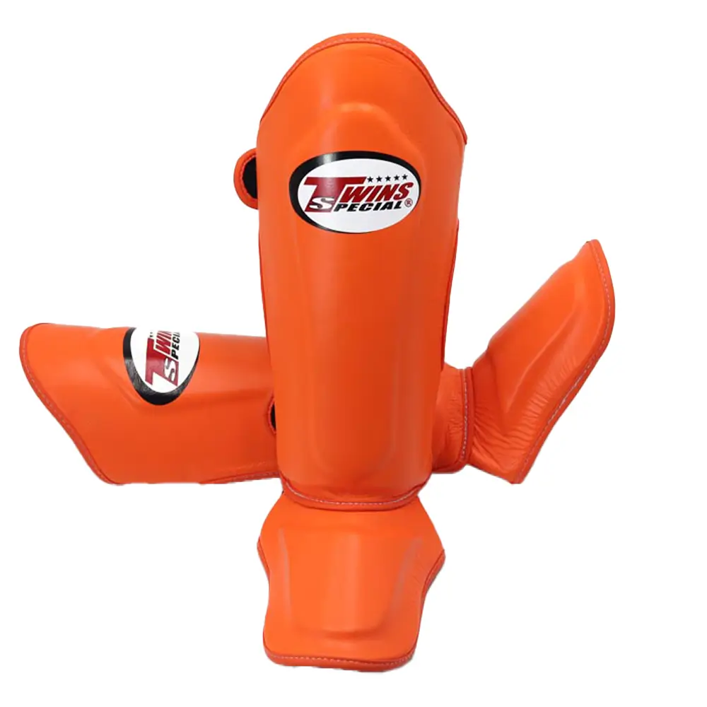 Twins SGL10 Orange Double Padded Shin Guards 3 Twins SGL10 Orange Double Padded Shin Guards