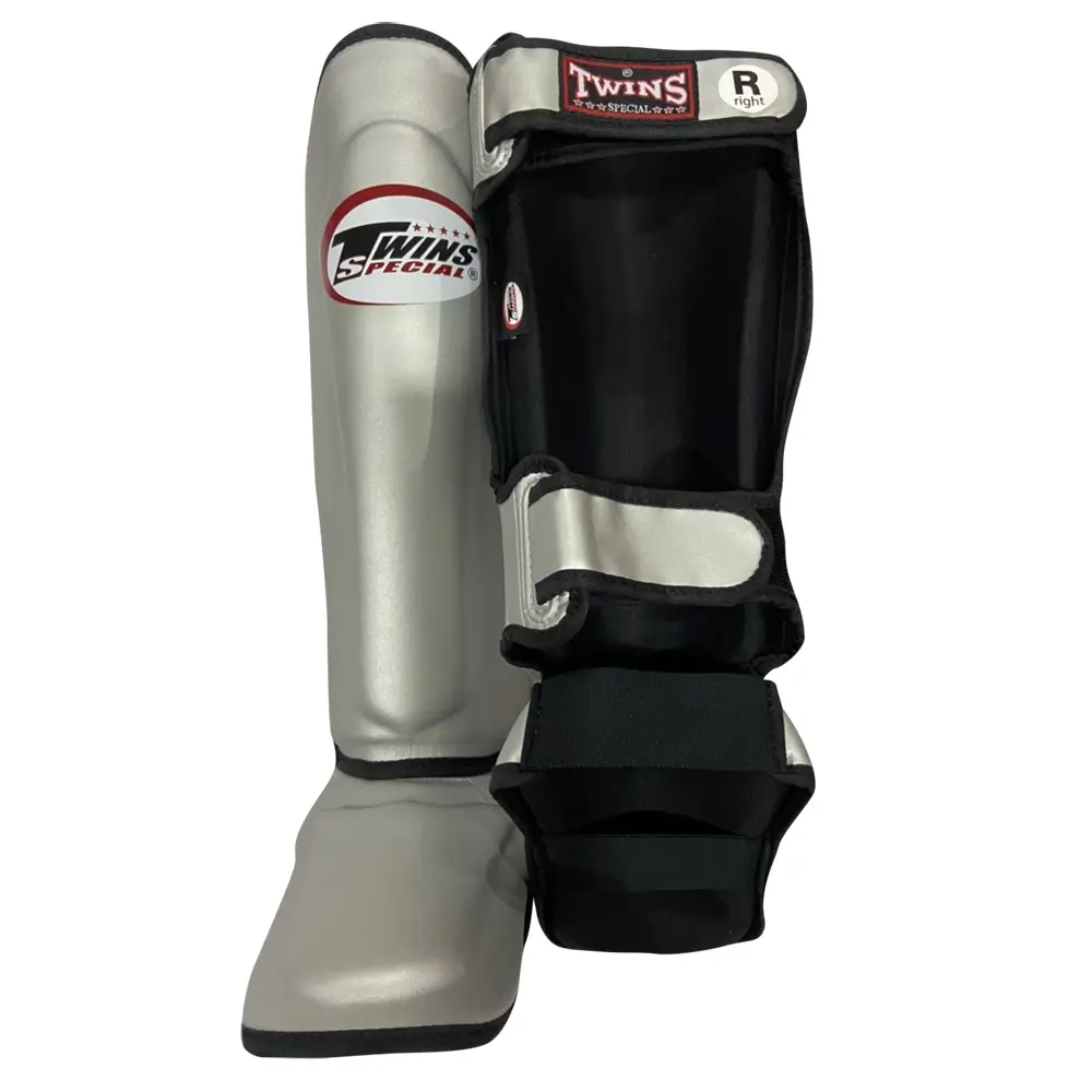 Twins SGS10 Silver-Black Double Padded Shin Guards 4 Twins SGS10 Silver-Black Double Padded Shin Guards - Image 2