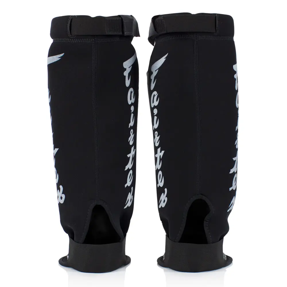Fairtex SP6 MMA Style White Black Shin Guards 3 Fairtex SP6 MMA Style White Black Shin Guards - Image 2