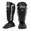 Fairtex SP7 Black Twister Detachable Shin Guards -Fight Gloves Store sp7 black 1