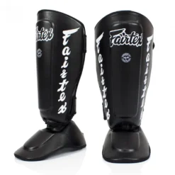 Fairtex SP7 Black Twister Detachable Shin Guards
