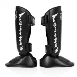 Fairtex SP7 Black Twister Detachable Shin Guards -Fight Gloves Store sp7 black 3