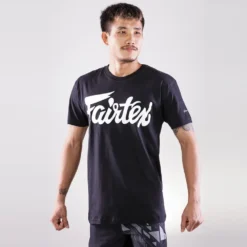 Fairtex Black Classic Logo T-Shirt TS7 -Fight Gloves Store ts7 black 3