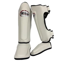 Twins SGS10 White-Black Double Padded Shin Guards
