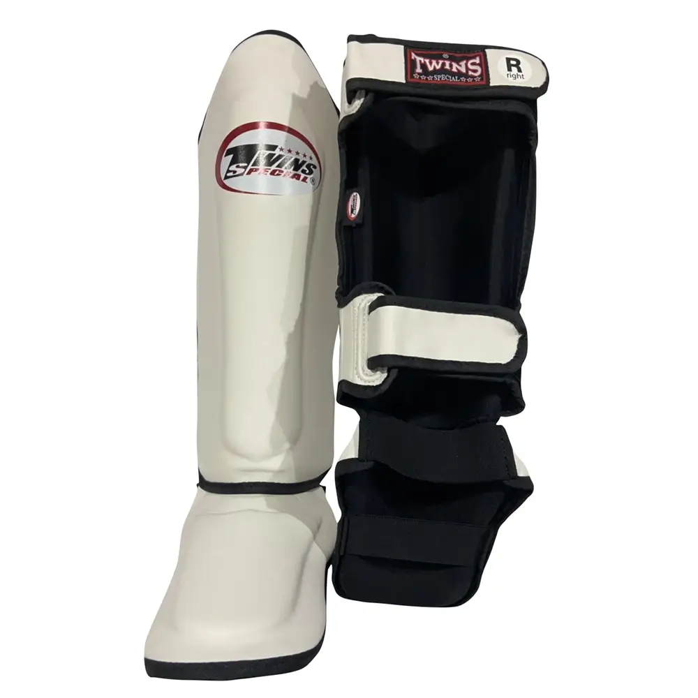 Twins SGS10 White-Black Double Padded Shin Guards 4 Twins SGS10 White-Black Double Padded Shin Guards - Image 2