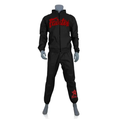 Fairtex VS3 Vinyl Sweatsuit Black-Red